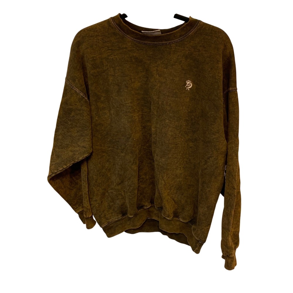 Stone Aged Rockwear Men's brown acid Washed Cotton Crewneck Size L vintage
